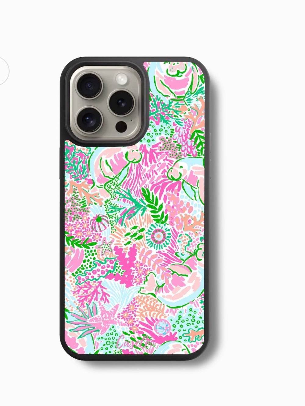Floral Pink & Green Protective Phone Case